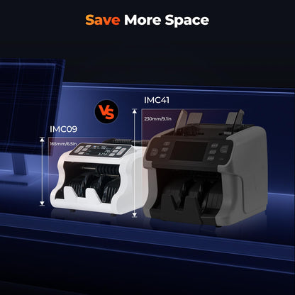 MUNBYN IMC09 Geldzählmaschine | Wertzählung gemischter Stückelungen | UV/MG/IR/MT Prüfung | EUR GBP USD MXN
