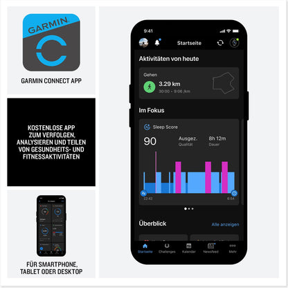 Garmin Venu 4 45mm - Fitness-Smartwatch, 1,4" AMOLED Touchdisplay, bis zu 12 Tage Akkulaufzeit, 80+ Sport-Apps, EKG, Health Status, Fitness Coach