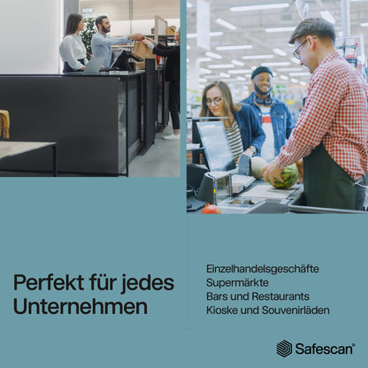 Safescan 2265 Geldzählmaschine | Wertzählung für gemischte EUR & GBP | 5-fache Falschgeldprüfung