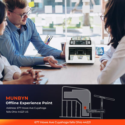 MUNBYN IMC09 Geldzählmaschine | Wertzählung gemischter Stückelungen | UV/MG/IR/MT Prüfung | EUR GBP USD MXN