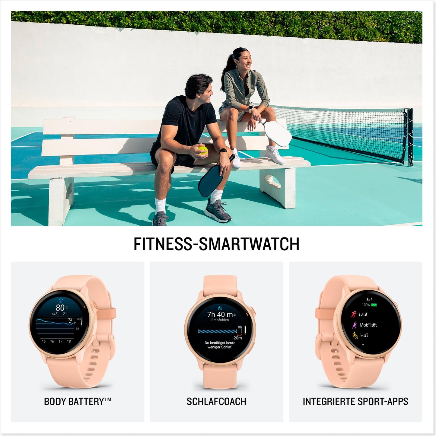 Garmin vívoactive 6 42mm - Fitness-Smartwatch, 1,2"-AMOLED-Touchdisplay, bis zu 11 Tage Akkulaufzeit, 80+ Sport-Apps, Trainingsoptionen